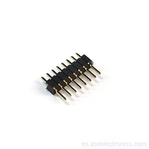 1.27 Conectores de encabezado de pin macho de una sola fila 180 °